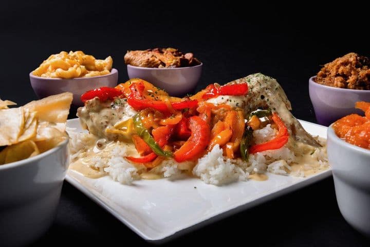 Smothered Chicken Wings Over Rice
