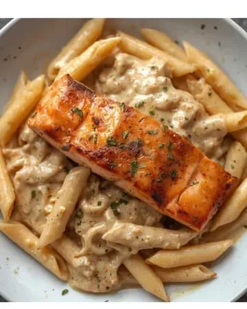 Halal Love Cajun Pasta Alfredo w/ Salmon