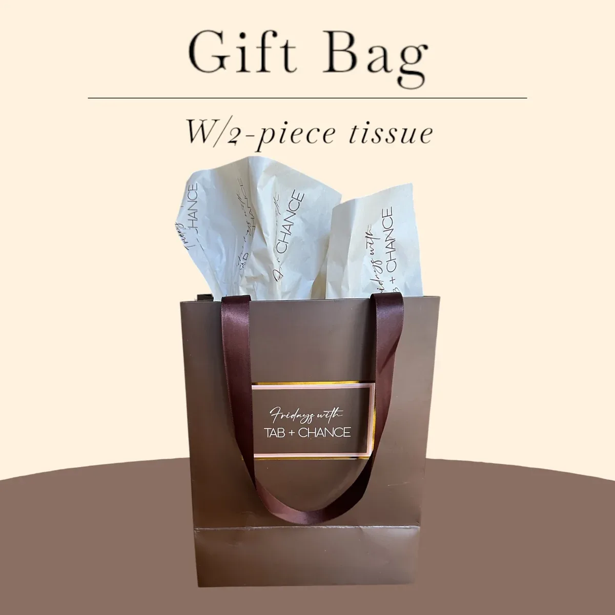 FRIDAYS WITH TAB & CHANCE GIFT BAG + TISSUE