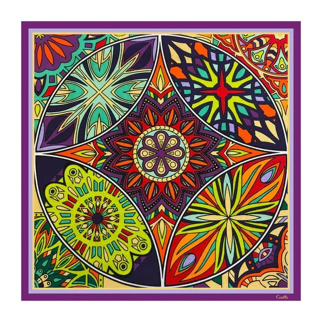 "Festival" Silk Twill Scarflette