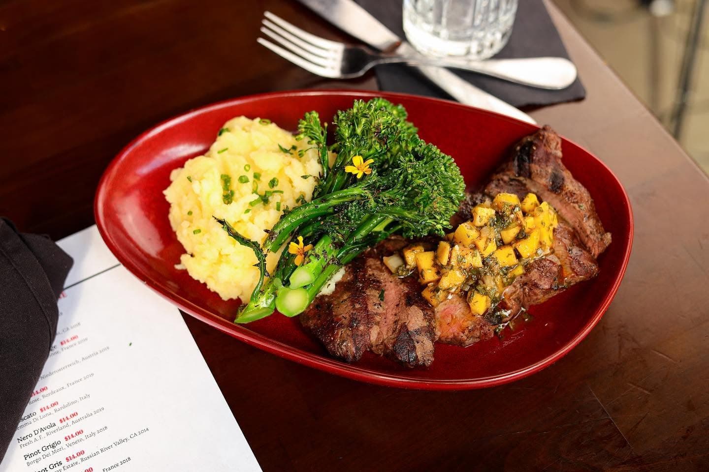 Mango Chimichurri NY Strip Steak