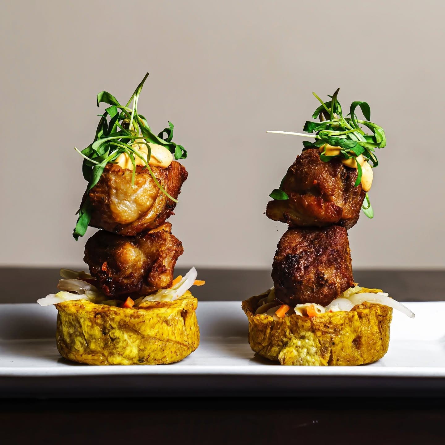 Fried Pork & Plantain Cups