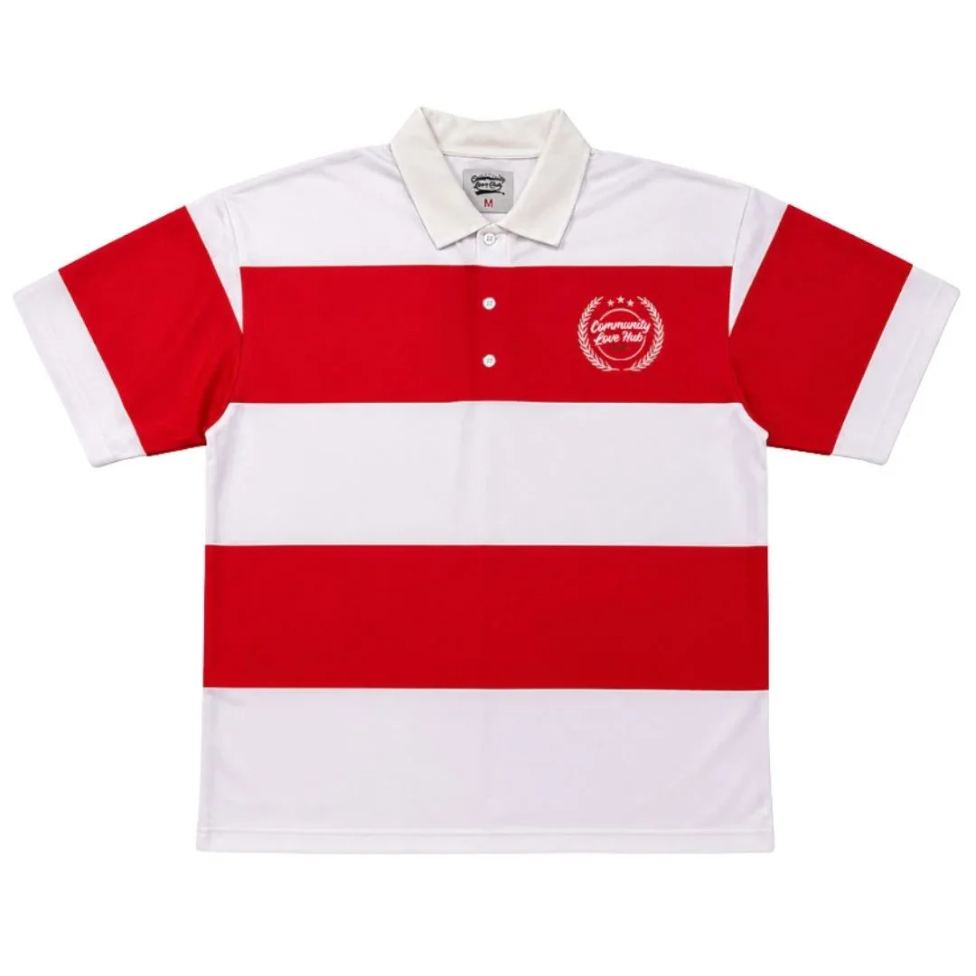 CL Crest Red Stripe Polo