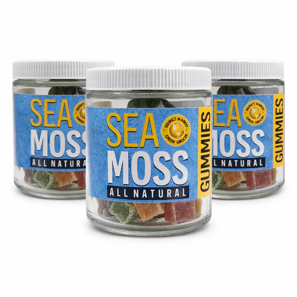 Sea Moss Gummies with all natural fruit .