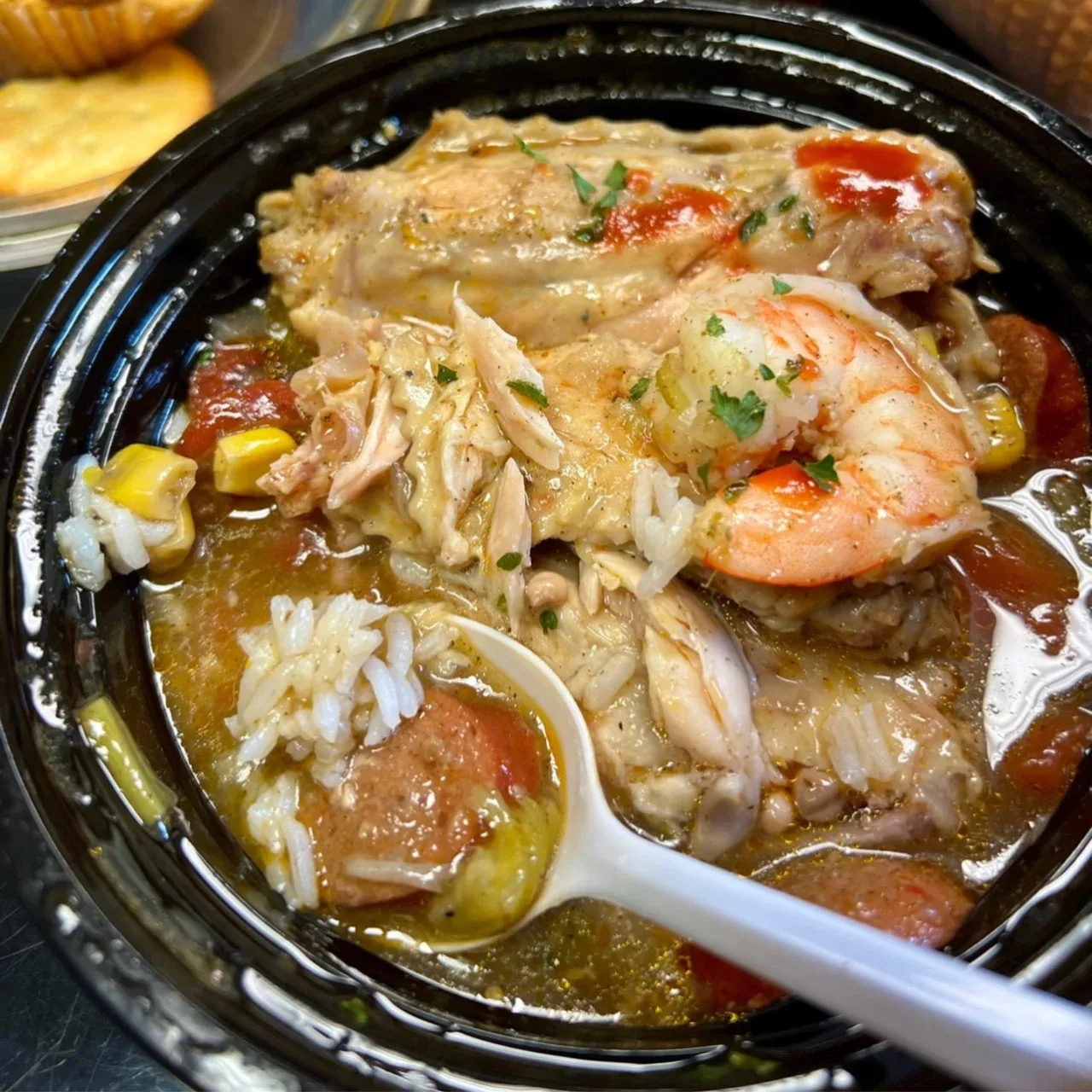 Chicken, Sausage, and Shrimp Gumbo