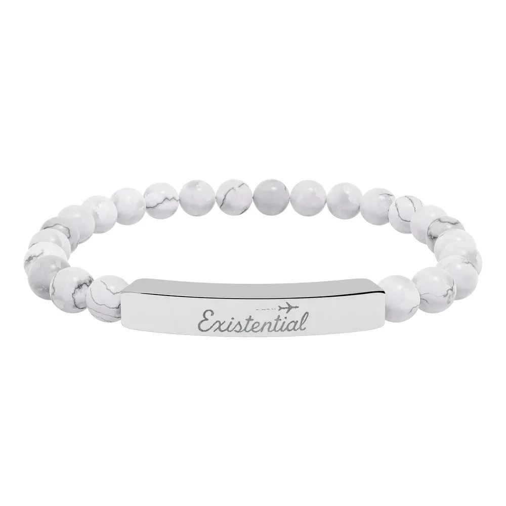 Existential Natural Stone Beaded Wristband
