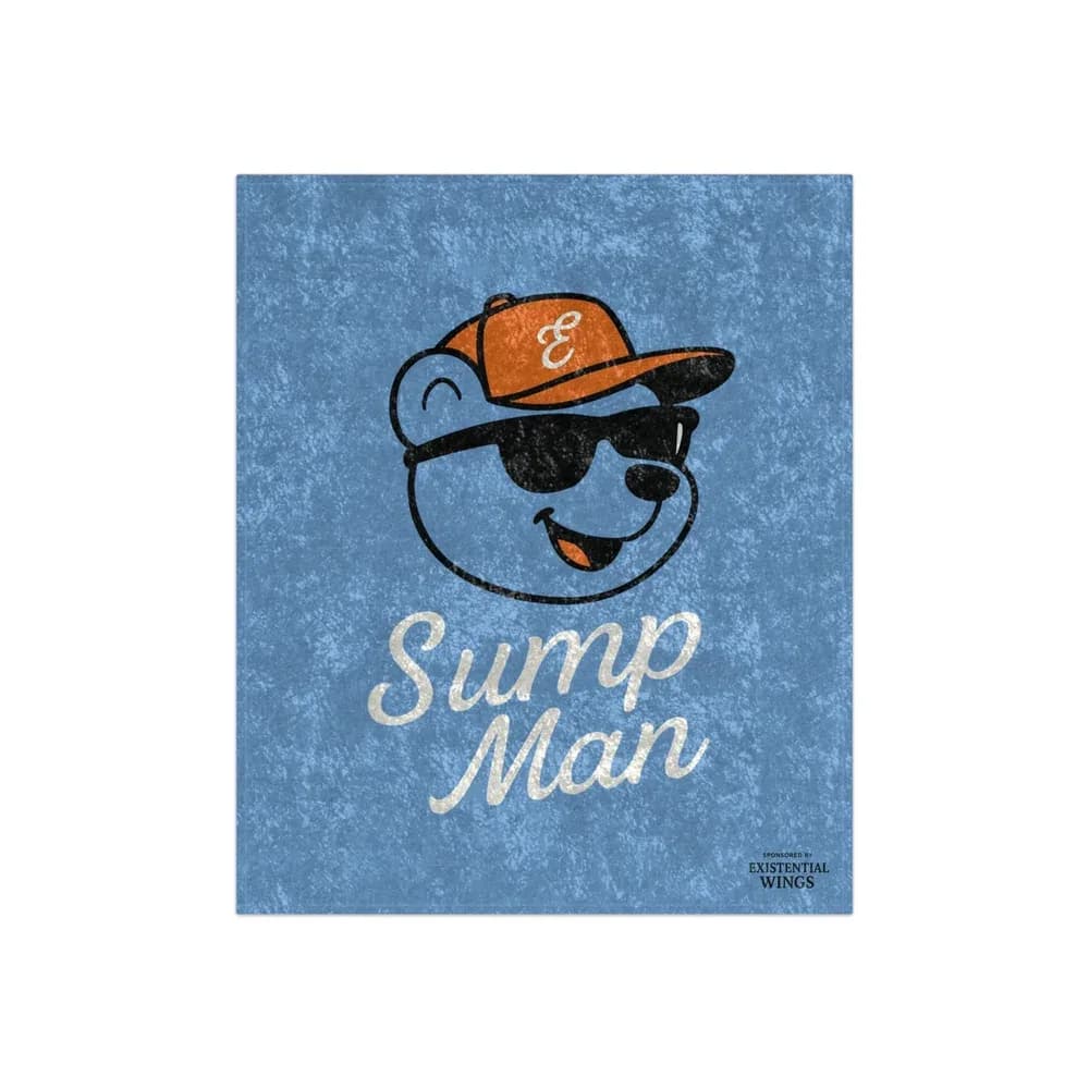 Sump Man Velvet Throw Blanket