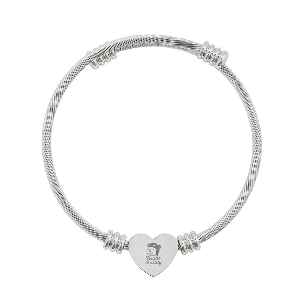 Engraved Flight Buddy Cuff Bracelet