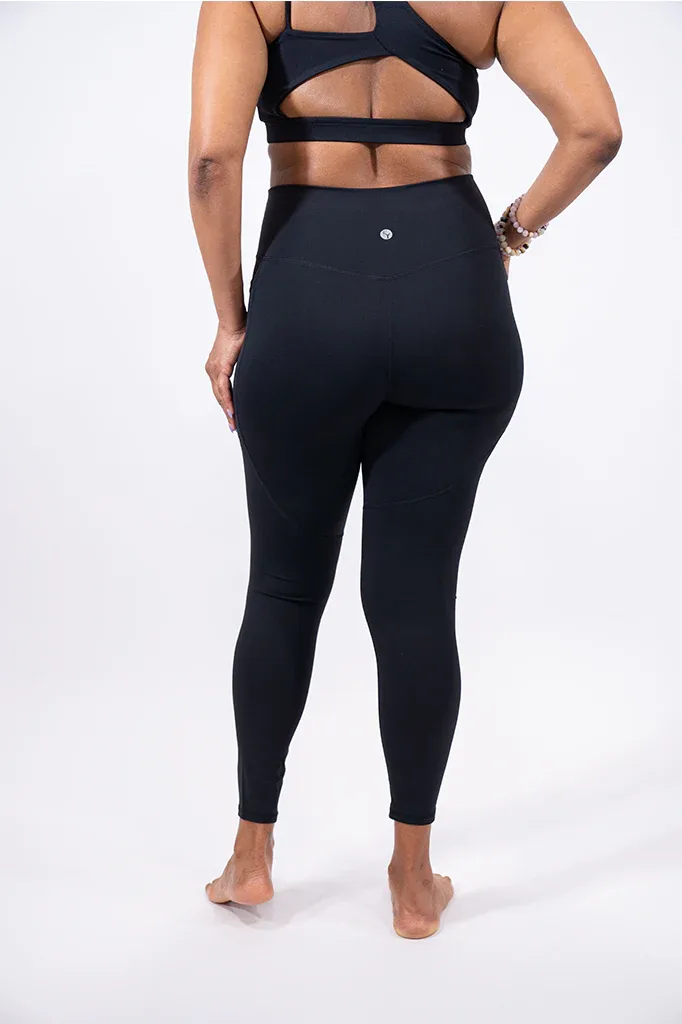 Fashionista Yogi "Jessica" High Rise Legging with pockets (Black)