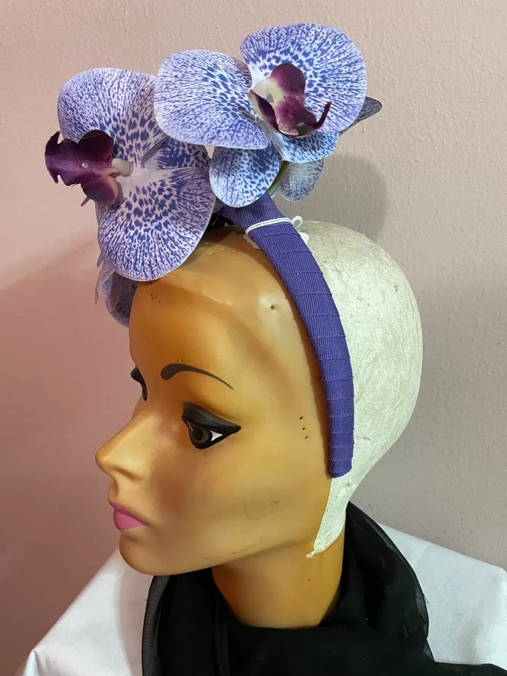 FS800 lavender and purple orchid Fascinator