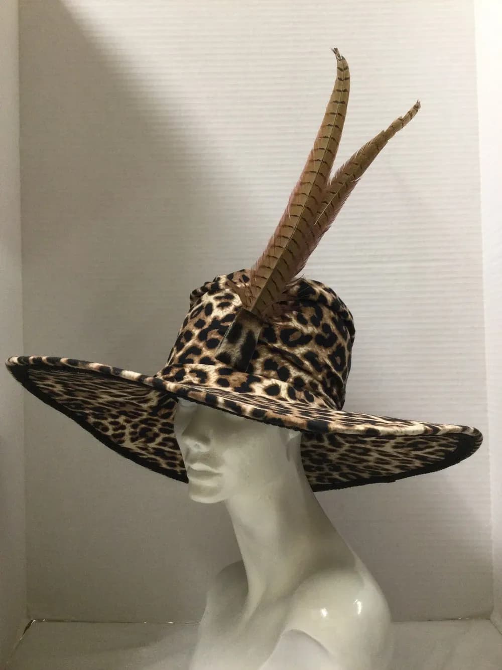 CH801 Cheetah Print wide brim