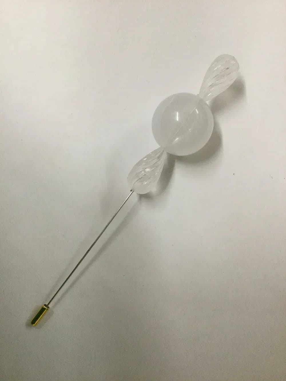 HP542 Frosted large bead hat pin