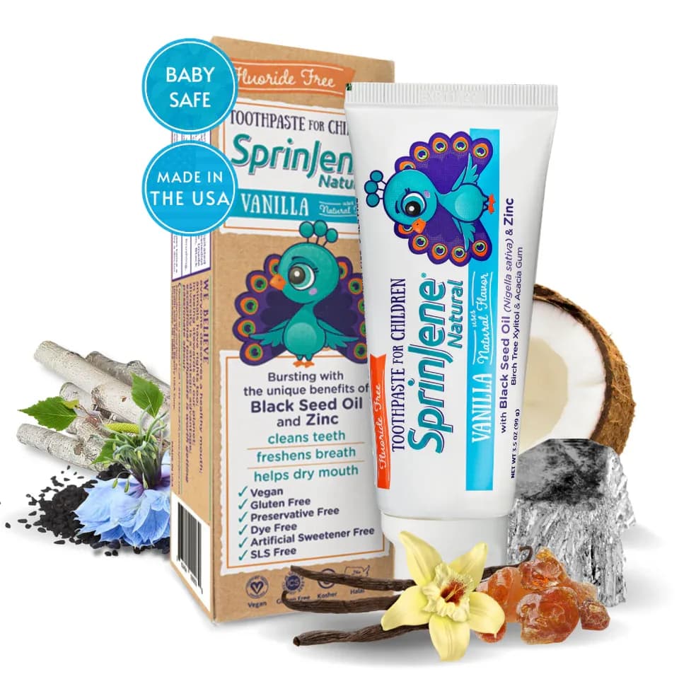 Children's Vanilla Toothpaste Fluoride free by SprinJene Natural®