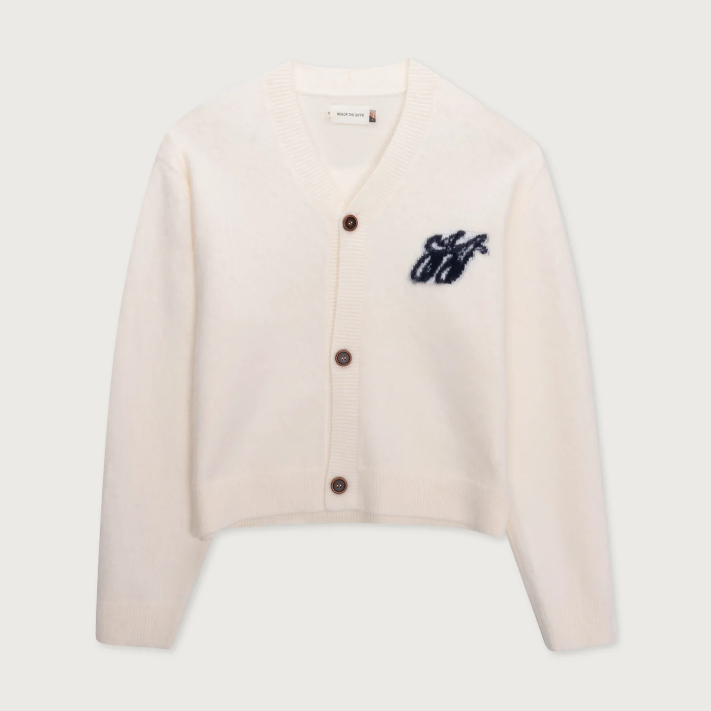 H Brushed Knit Cardigan