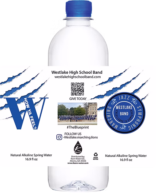 24 Pack of Mighty Marching Lions Natural Alkaline Spring Water