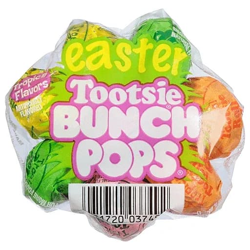 Tootsie Easter Tropical Flavors Bunch Pops 3.6 Oz