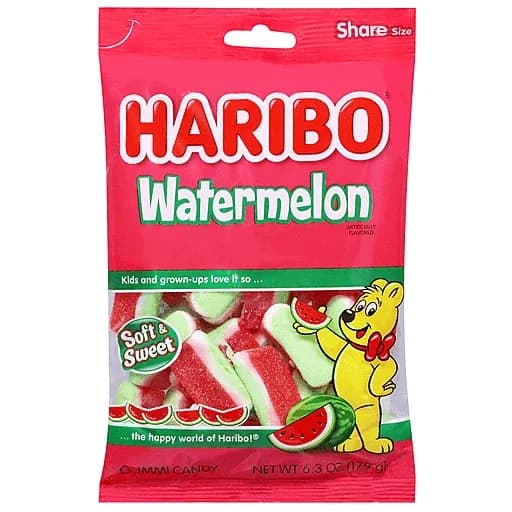 Haribo Watermelon Gummi Candy Share Size 6.3 Oz