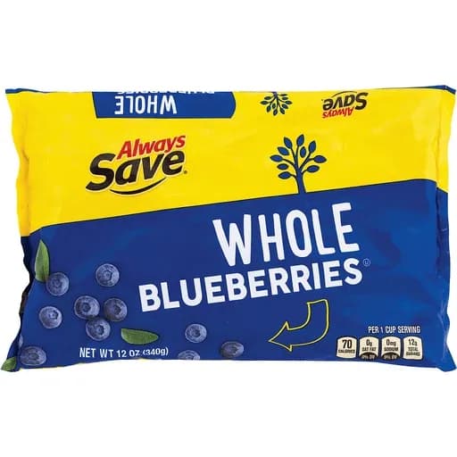 Always Save Frozen Whole Blueberries 12 Oz