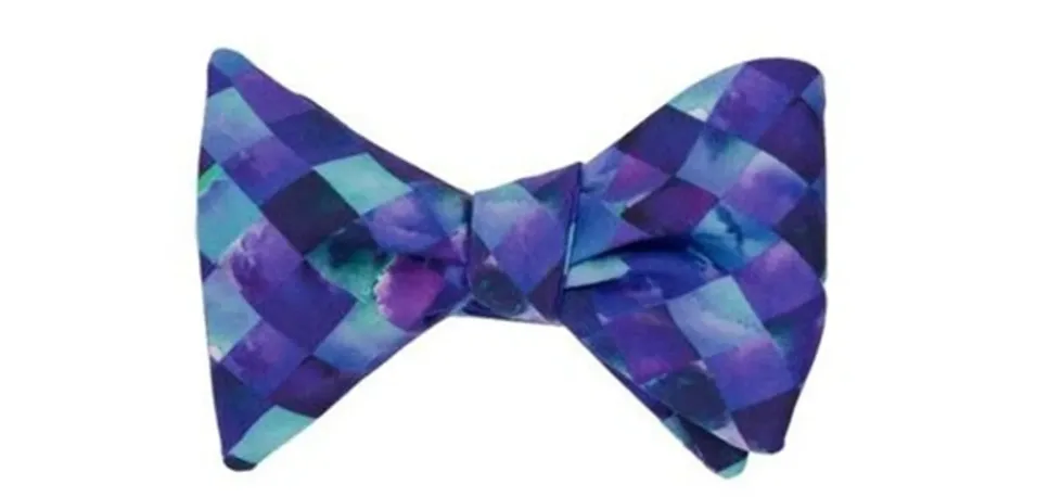 Purple Mosaic Adult Bow Tie