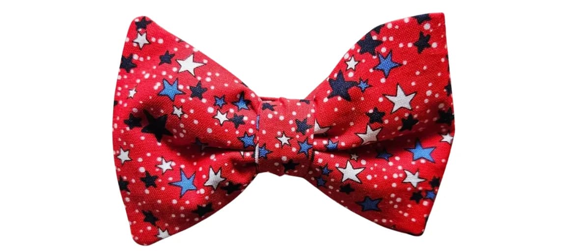 Stars on Red Adult Bow Tie