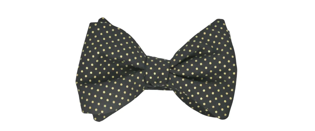 Gold on Black Adult Bow Tie