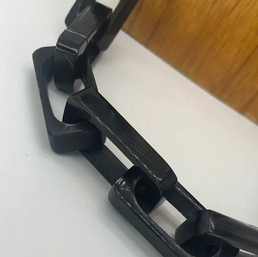 Dera Square Watusi Cattle Horn Link Necklace