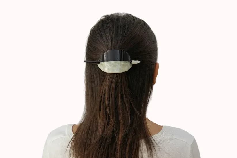 Buffalo Horn Leaf Hair Barrette — Handcrafted Sustainable Beauty