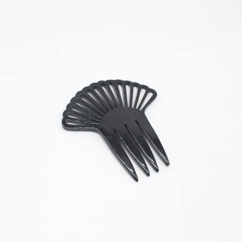 Buffalo Horn Fan Comb — Decorative Scalp Stimulator & Updo Styling Tool