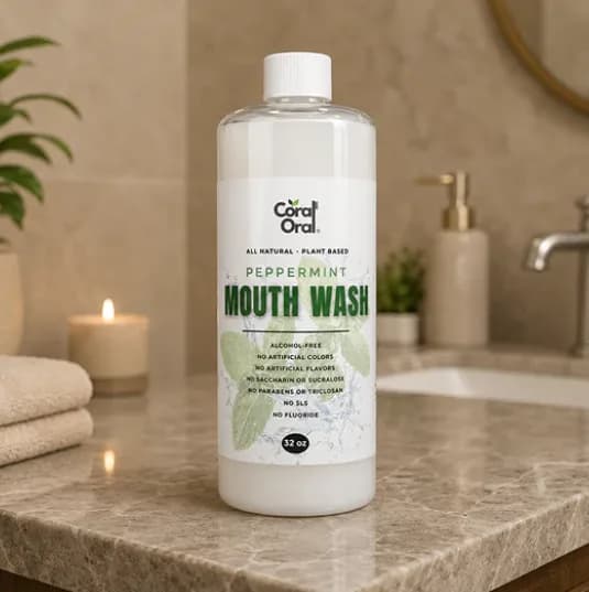 Peppermint Mouth Wash (Family Size) 32 oz