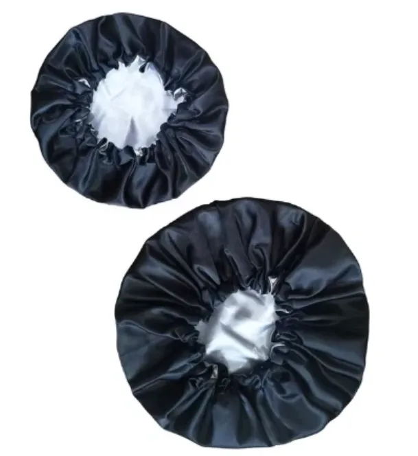 Satin Silk Mommy and Me Adjustable, Reversible Bonnet Sets