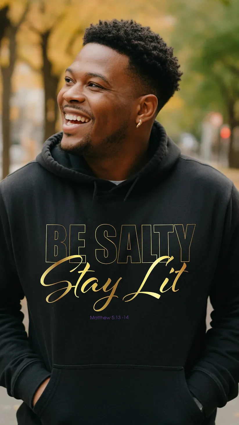 Stay Salty, Get Lit' Graphic Hoodie