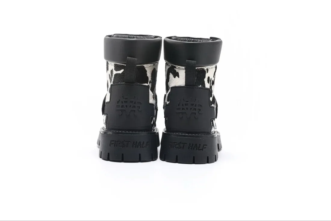 “CA$H COW” FIR$T HALF BOOTS (Black & White)