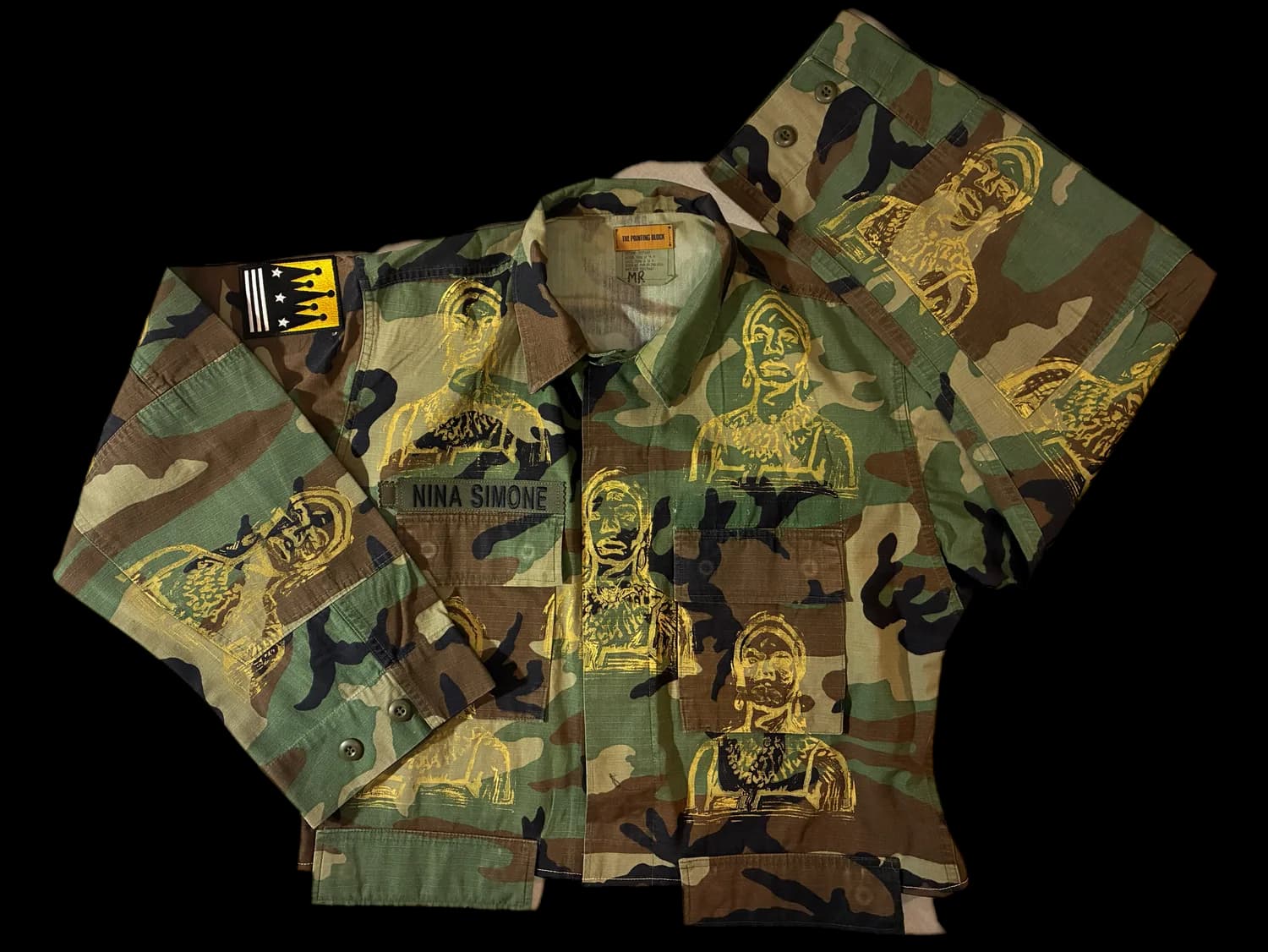 NINA SIMONE CROPPED CAMO